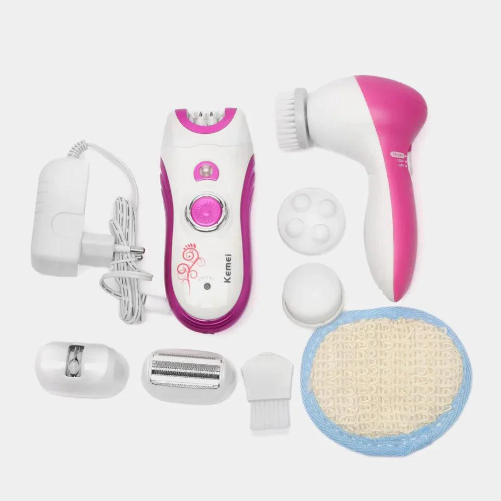 Kemei 6 in 1 Rechargeable Cordless Multifunctional Epilator Kemei