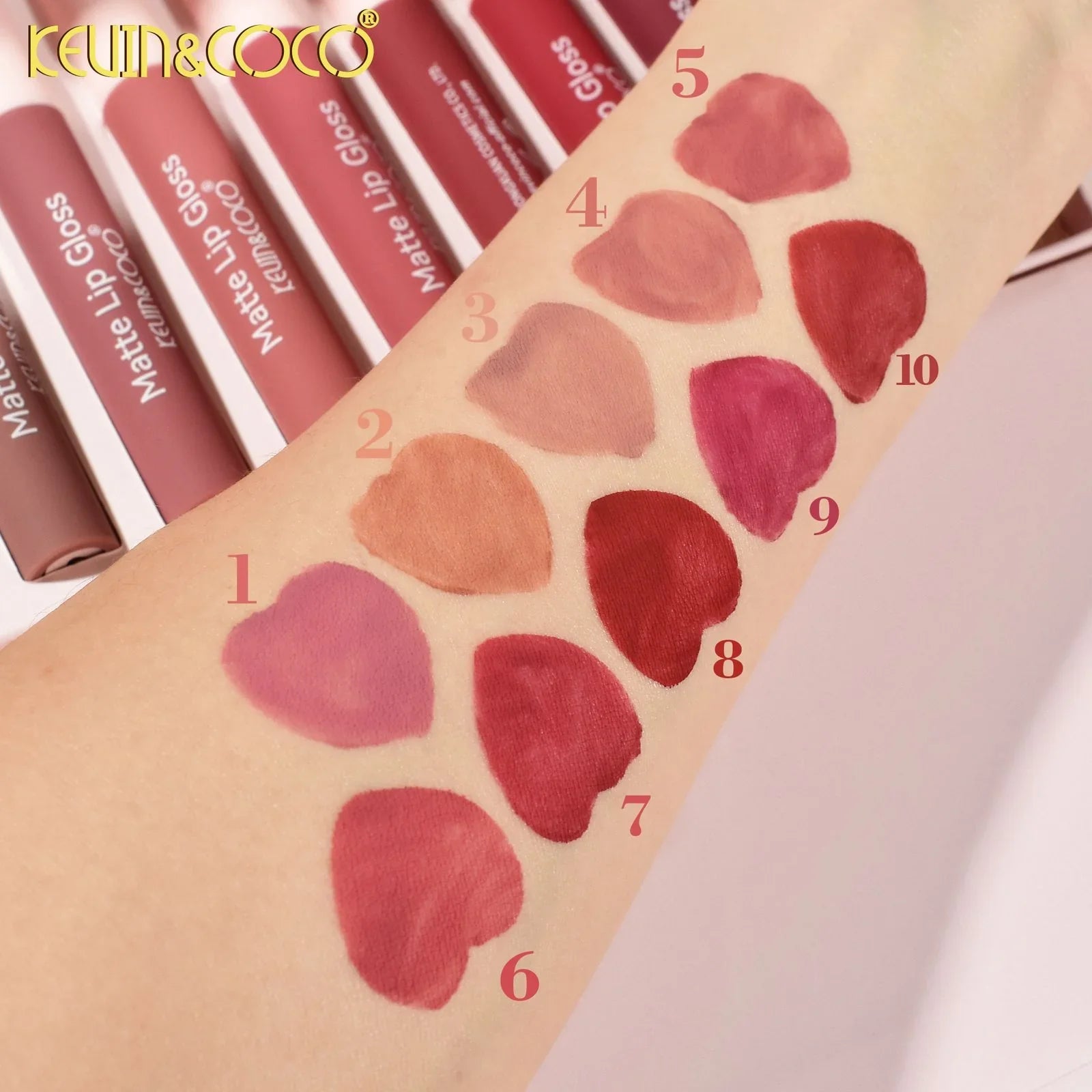Kevin & Coco Super Matte Lip Gloss Set - 10 Pcs Kevin & Coco
