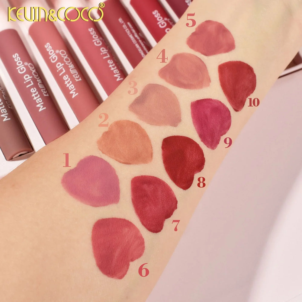 Kevin & Coco Super Matte Lip Gloss Set - 10 Pcs Kevin & Coco