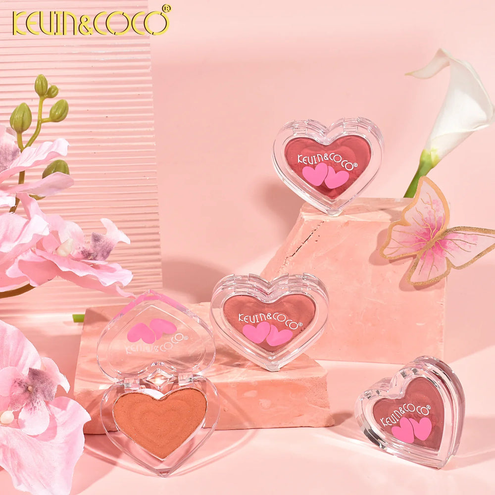 Kevin & coco 4-COLOR Heart Shape Box Airy Mousse Blush Kevin & Coco