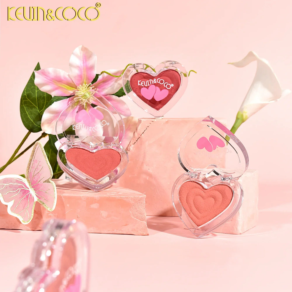 Kevin & coco 4-COLOR Heart Shape Box Airy Mousse Blush Kevin & Coco