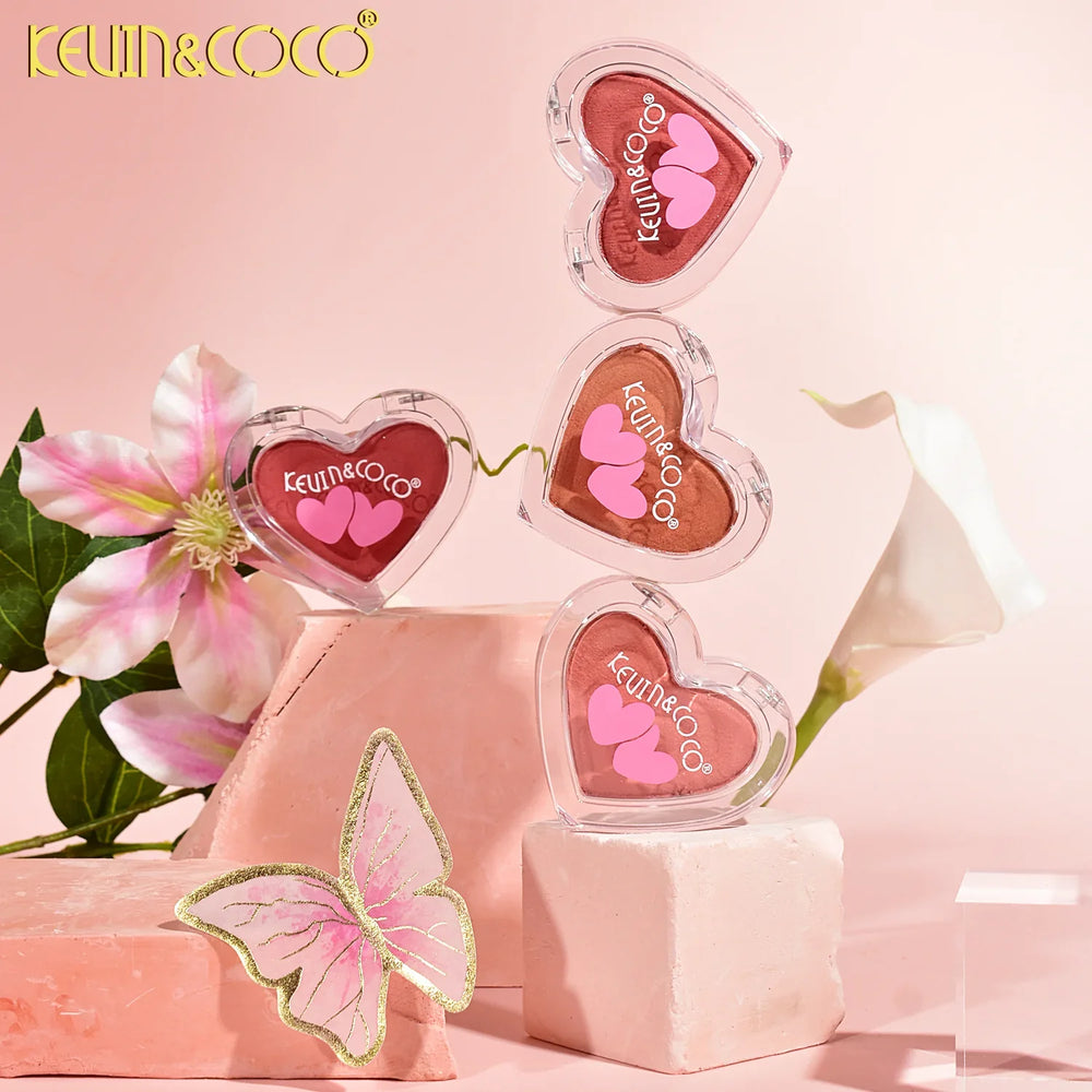 Kevin & coco 4-COLOR Heart Shape Box Airy Mousse Blush Kevin & Coco