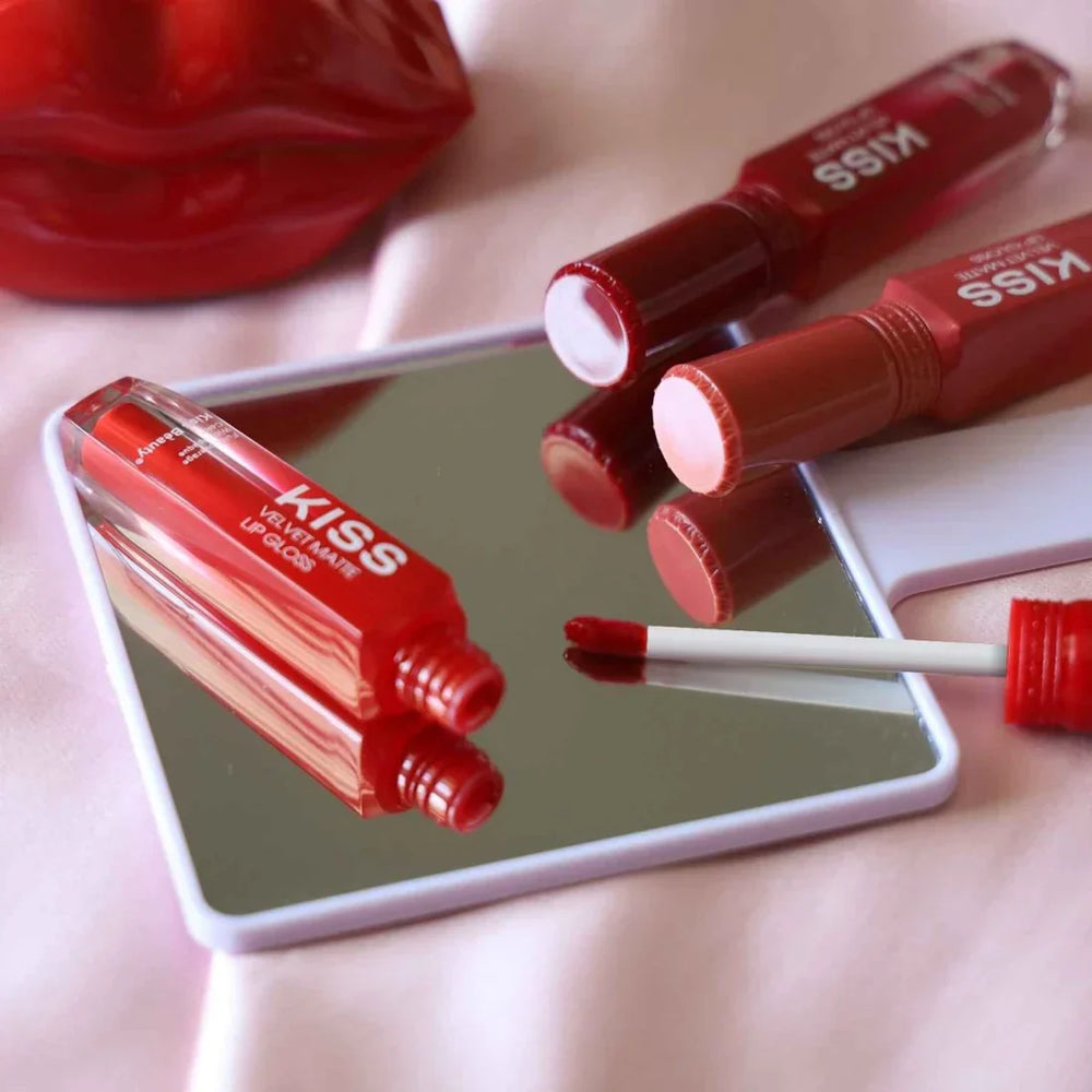 Kiss Beauty Velvet Matte Lip Gloss 6 Pcs Set Kiss Beauty