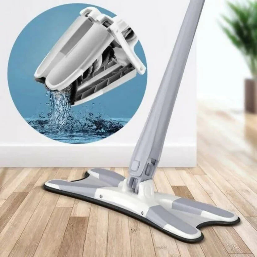 X-Type Microfiber Flat Mop with Twist Mechanism Cosmia.pk