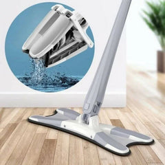 X-Type Microfiber Flat Mop with Twist Mechanism Cosmia.pk