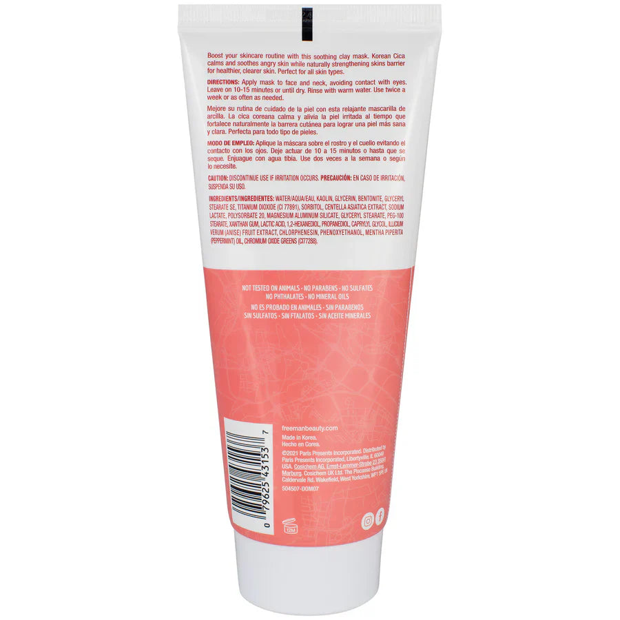 Freeman Exotic Blends Soothing Korean Cica Clay Mask 75ml Freeman