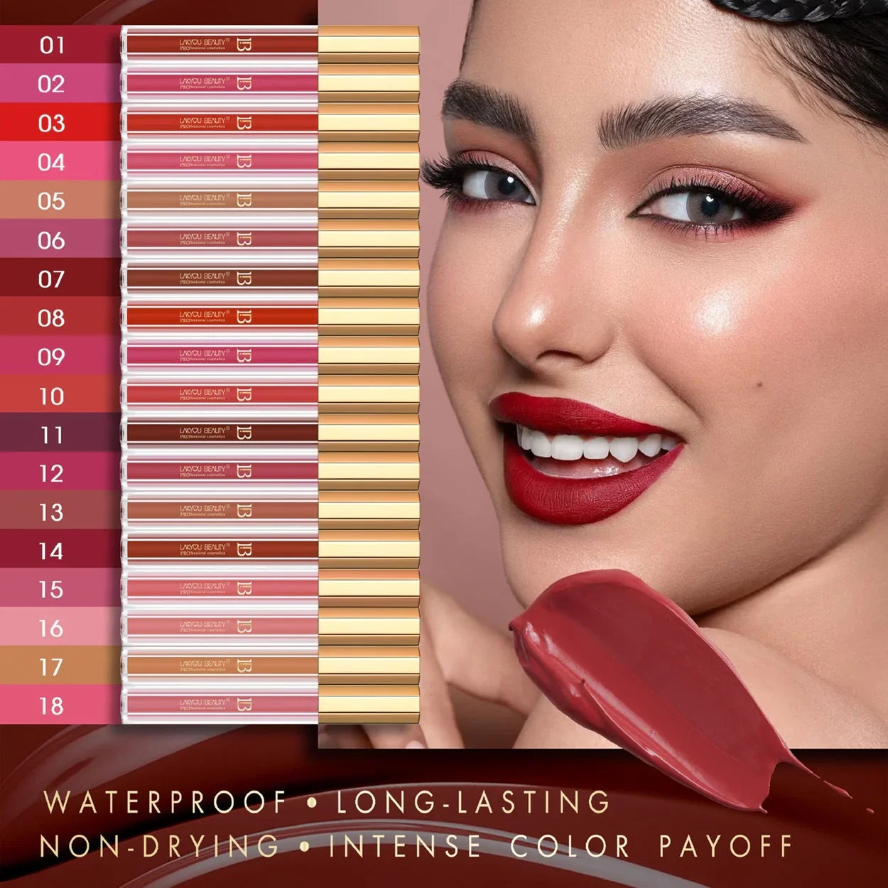 Lakyou Beauty Matte Allure Liquid Lipstick Pack of 6 Lakyou Beauty