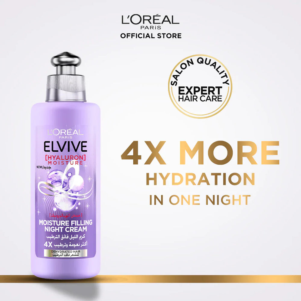 LOreal Paris - Elvive Hyaluron Moisture - Moisture Filling Night Cream - 200ml Loreal Paris