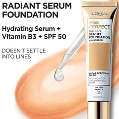 L'Oreal Paris Age Perfect Radiant Serum Foundation with SPF 50 - 30ml Loreal Paris