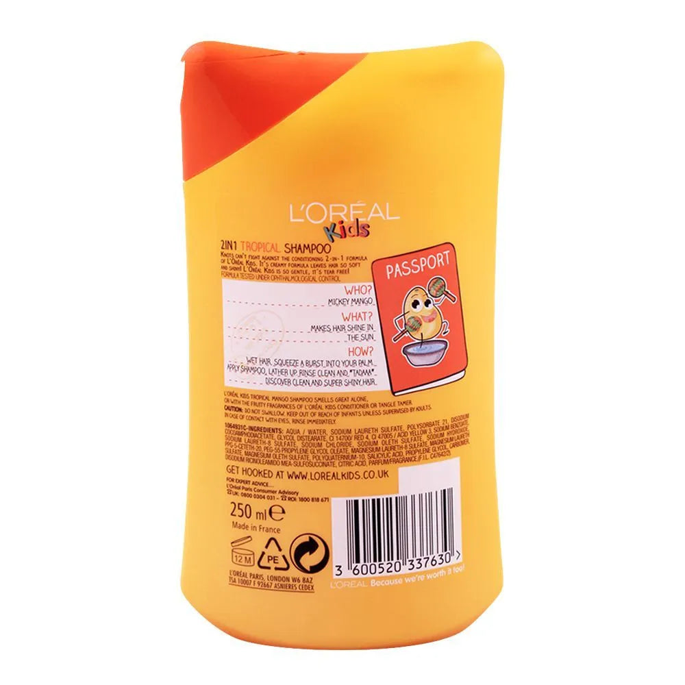 L'Oreal Paris Kids Tropical Mango Shampoo - 250ml Loreal Paris