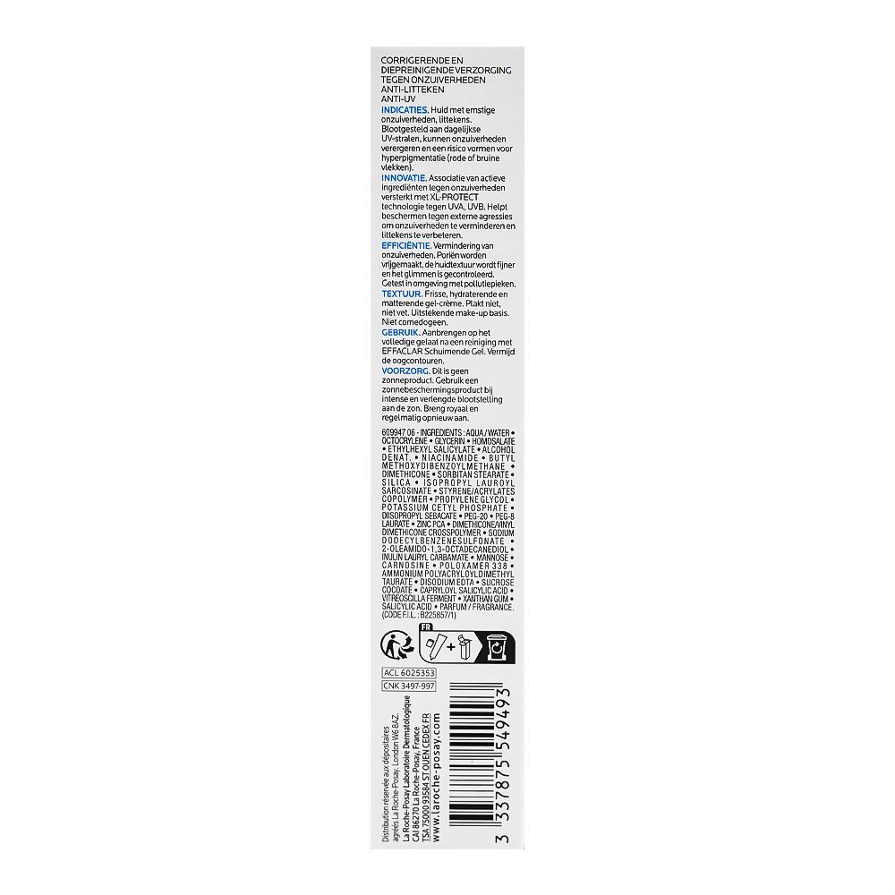 La Roche-Posay Effaclar Duo[+] SPF-30 Anti-Imperfections Cream, For Oily Acne-Prone Skin - 40ml La Roche Posay