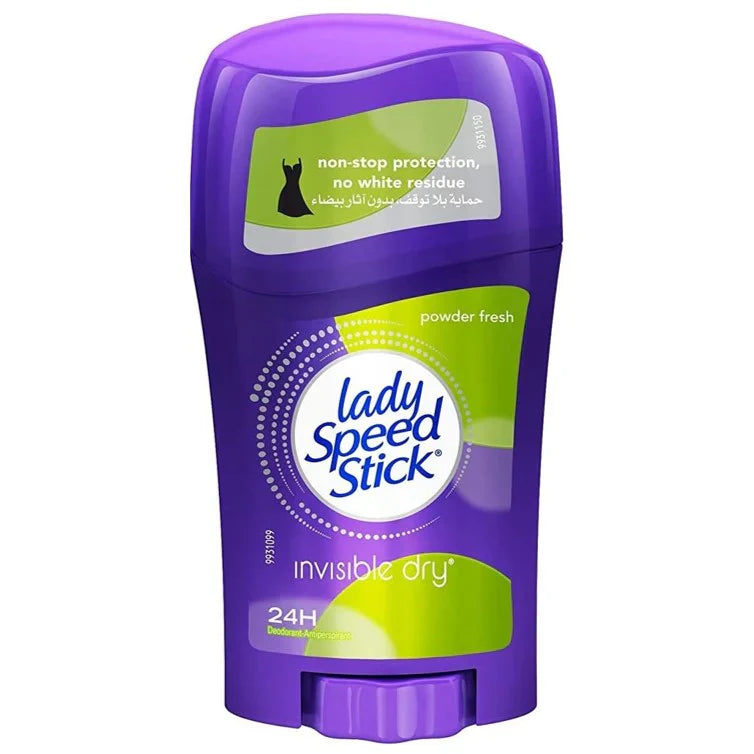 Lady Speed Stick Powder Fresh Invisible Dry Deodorant For Women, 65g Lady Speed Stick