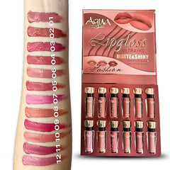 Aqua Color Line 12 Pieces Lip Gloss Aqua Color Line