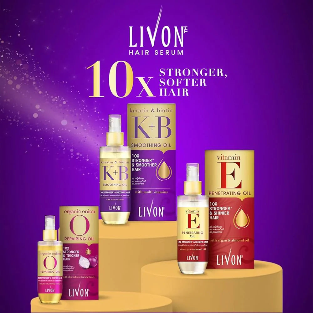 Livon Keratin & Biotin Smoothing Serum Oil - 100ml Livon