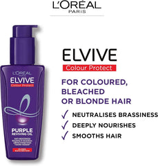 Loreal Paris Elvive Colour Protect Anti-Brassiness Purple Hair Oil - 100ml Loreal Paris