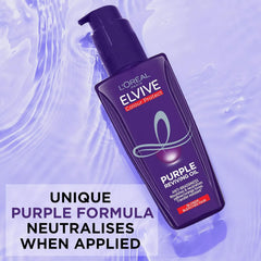 Loreal Paris Elvive Colour Protect Anti-Brassiness Purple Hair Oil - 100ml Loreal Paris