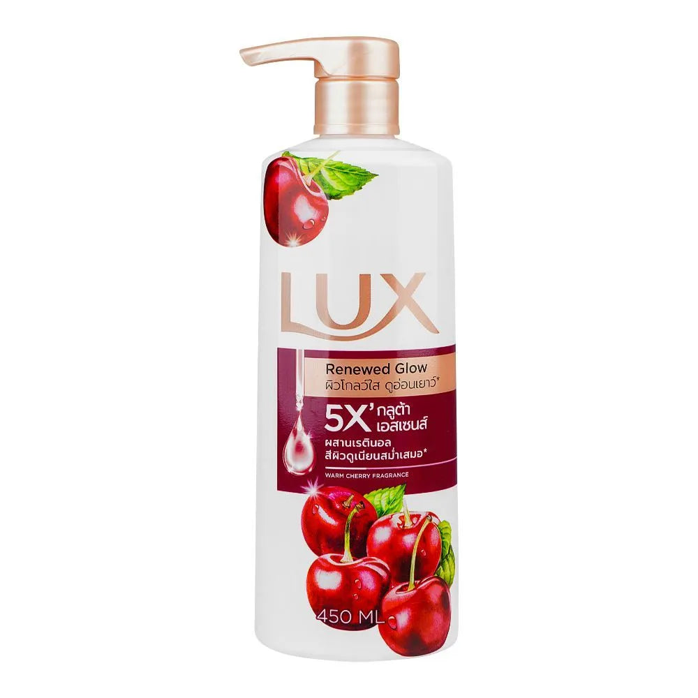 Lux Renewed Glow Warm Cherry Fragrance Body Wash - 450ml - Made of Thailand Lux