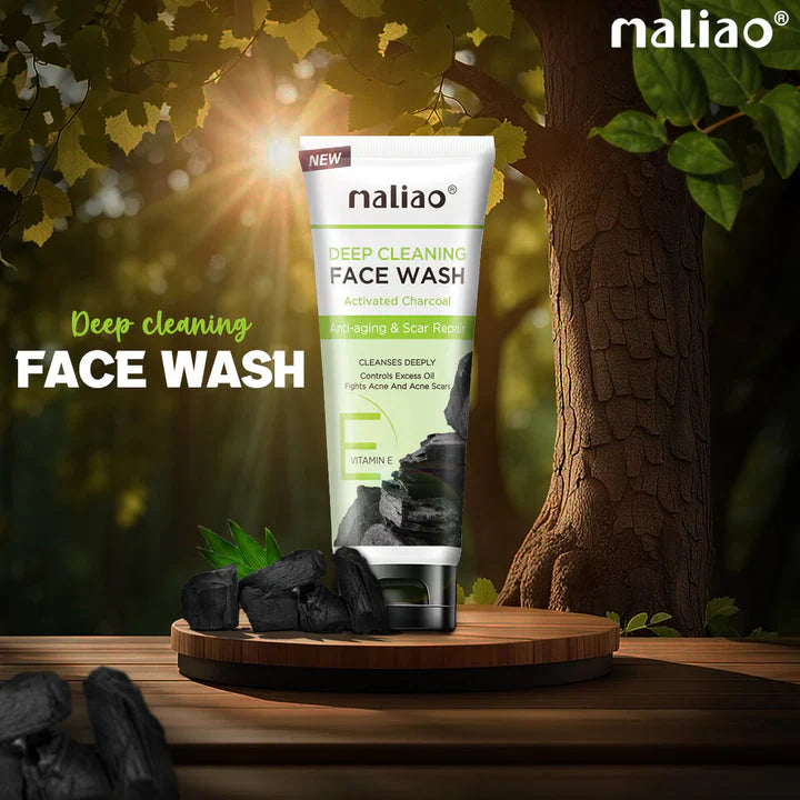 Maliao Charcoal Face Wash with Activated Charcoal - 130g Maliao