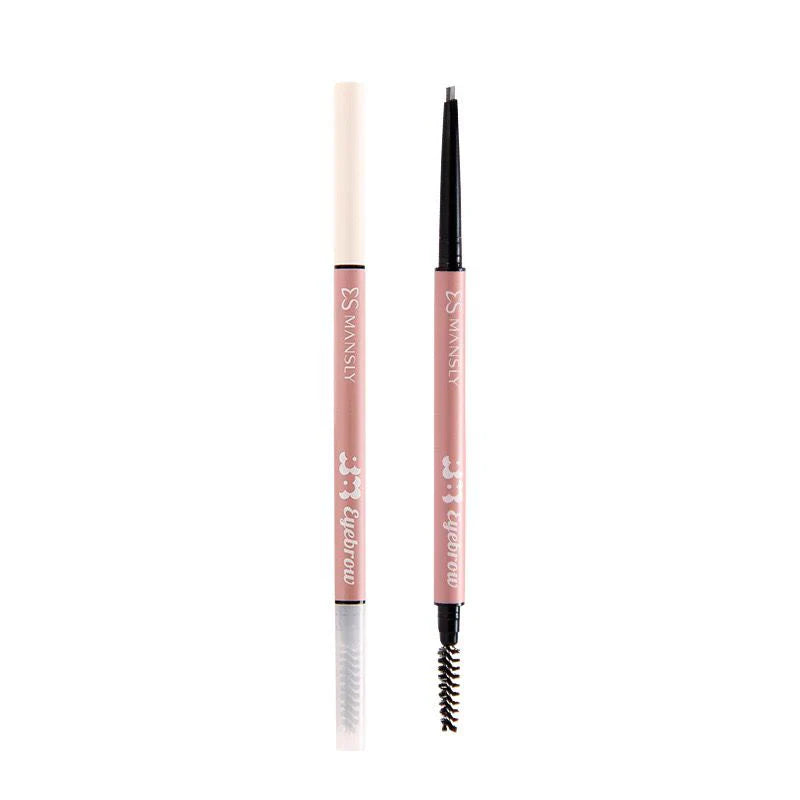 MANSLY 2 In 1 Eyebrow Pencil Natural Waterproof Smooth For Outlining MANSLY