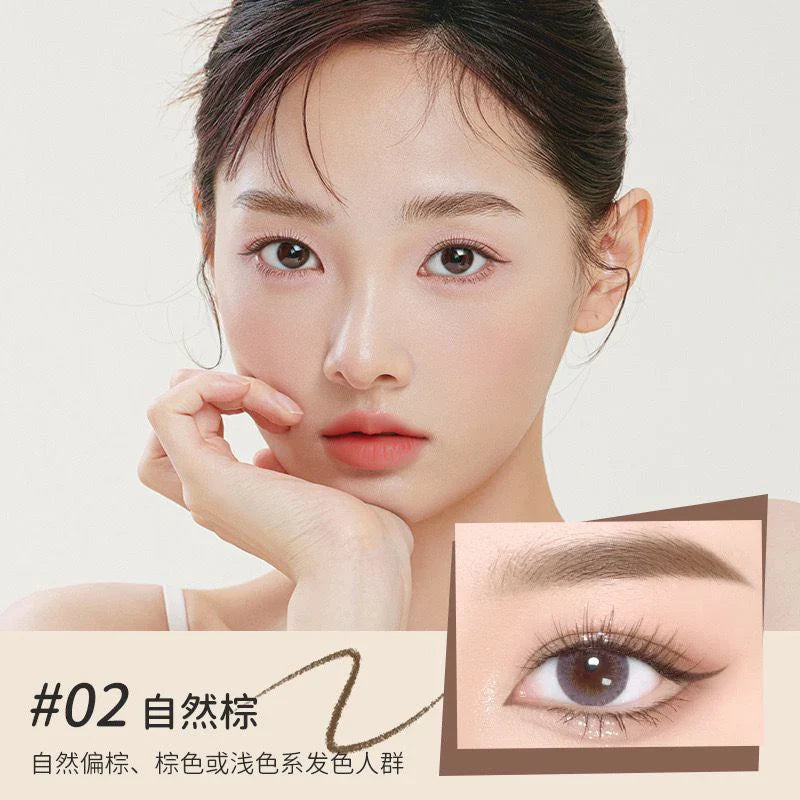 MANSLY 2 In 1 Eyebrow Pencil Natural Waterproof Smooth For Outlining MANSLY