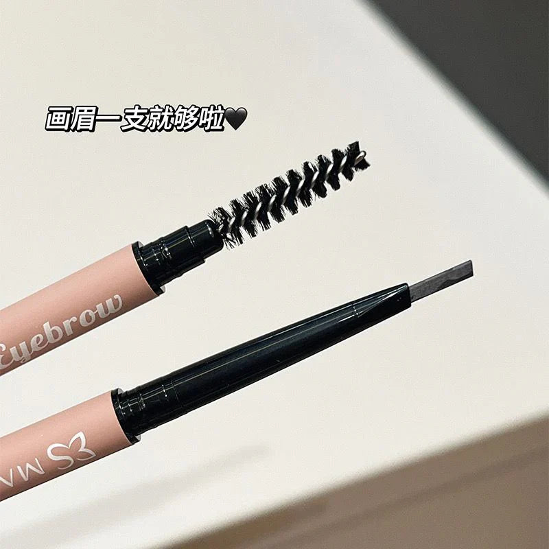 MANSLY 2 In 1 Eyebrow Pencil Natural Waterproof Smooth For Outlining MANSLY