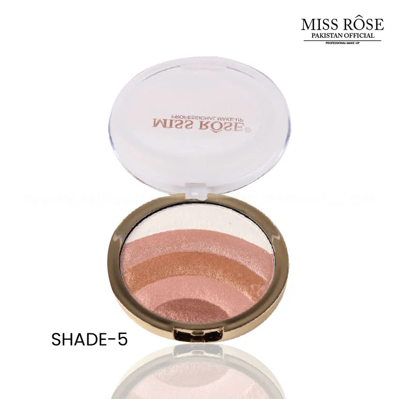 MISS ROSE 5 in 1 Eye Shadow & Highlighter Palette Miss Rose