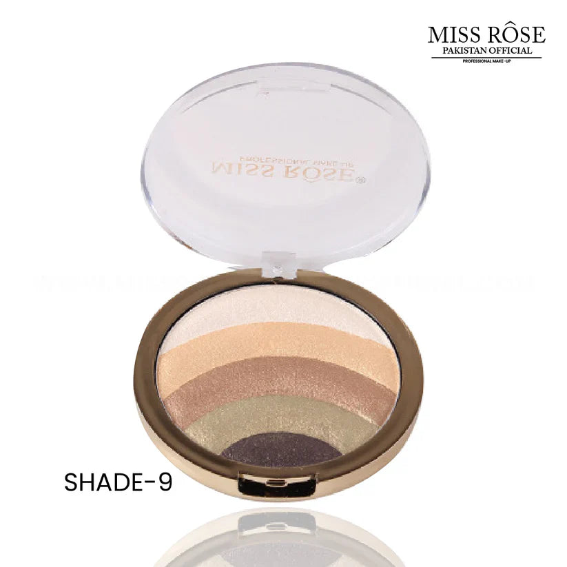 MISS ROSE 5 in 1 Eye Shadow & Highlighter Palette Miss Rose