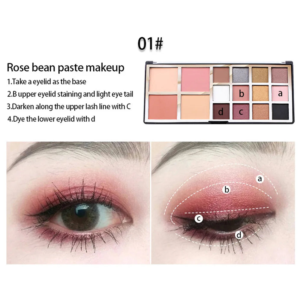 MISS ROSE Eyeshadow and Blush Palette Miss Rose