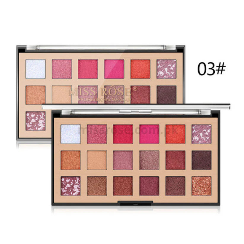 Miss Rose Rose Gold Eyeshadow Palette -  18 Colors Miss Rose