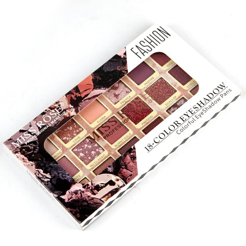 Miss Rose Rose Gold Eyeshadow Palette -  18 Colors Miss Rose