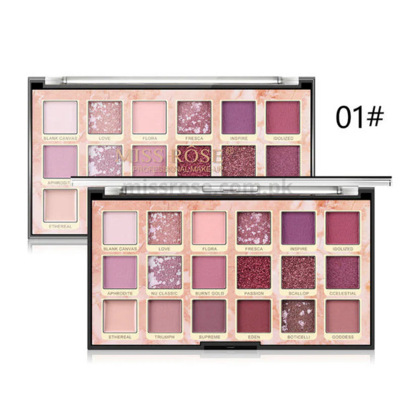 Miss Rose Rose Gold Eyeshadow Palette -  18 Colors Miss Rose