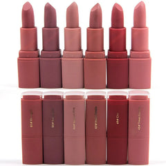 MISS ROSE Matte Waterproof Lipsticks - 6 Pcs Set Miss Rose