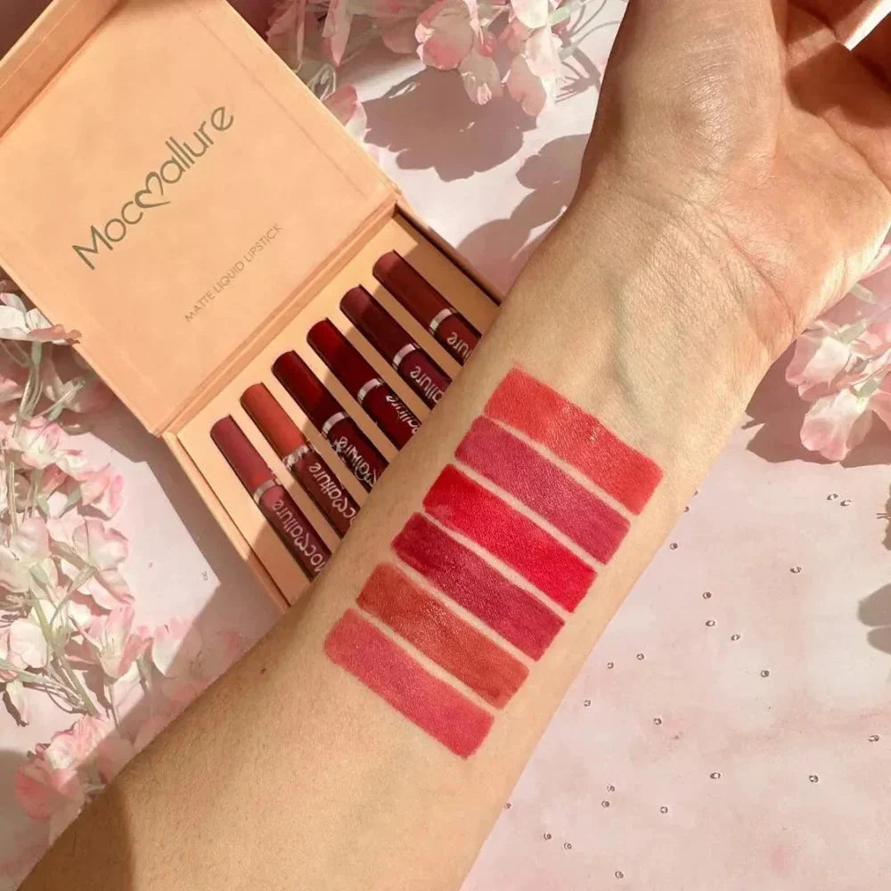 Mocallure Matte Liquid Lipgloss 6Pcs Pack Mocallure