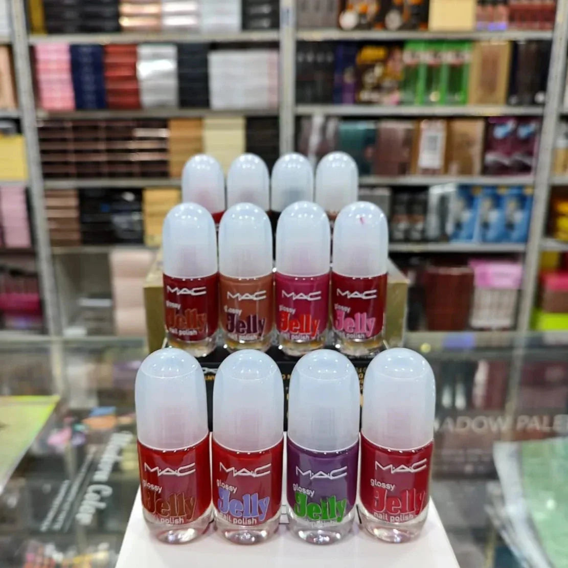 Mac glossy jelly nail paint - 12 Pcs Set Mac