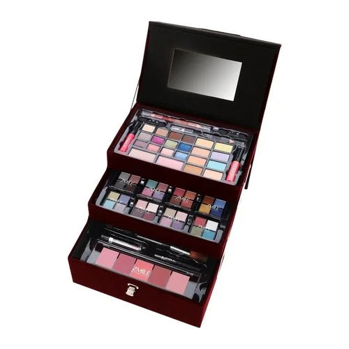 Make-up case Velvety Dark Berry 74 pieces Cosmia.pk