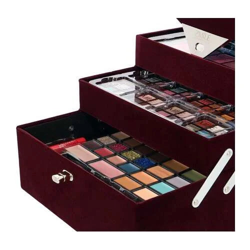 Make-up case Velvety Dark Berry 74 pieces Cosmia.pk