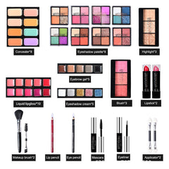 Make-up case Velvety Dark Berry 74 pieces Cosmia.pk