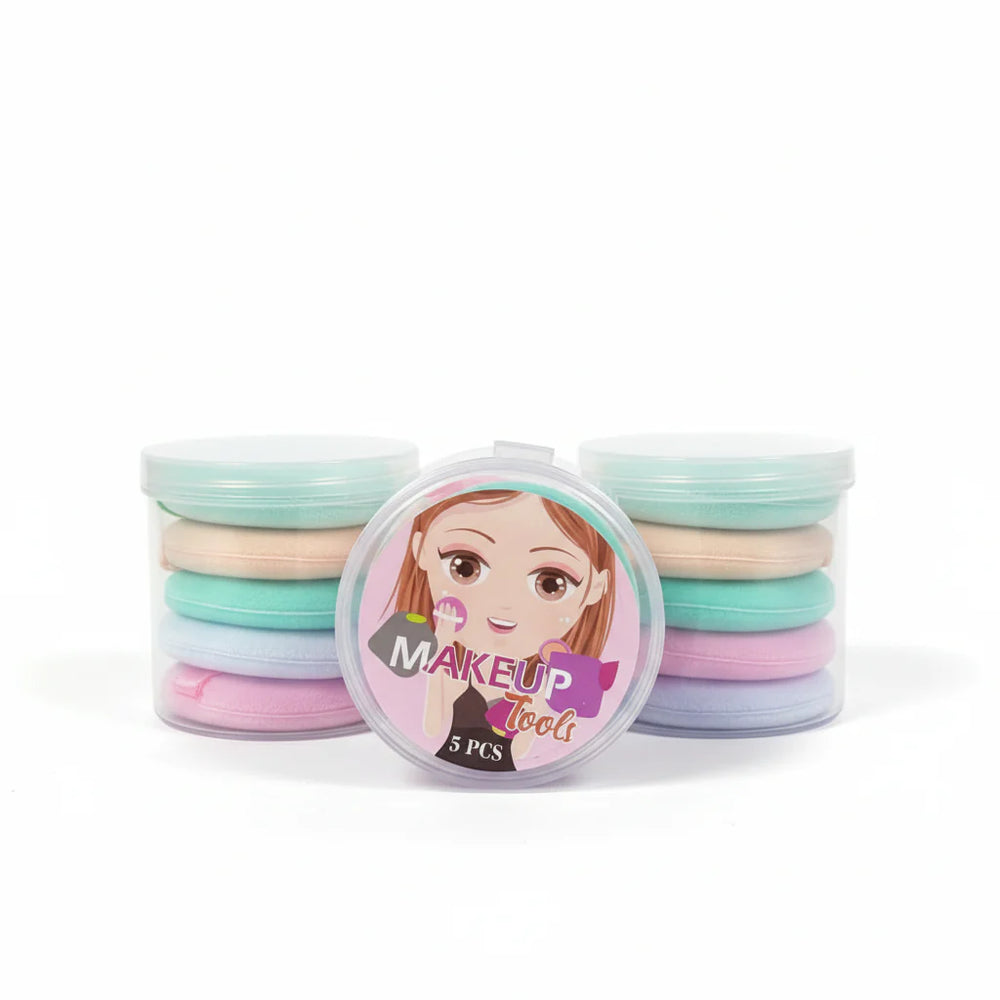 Makeup Mini Puff Jar - 5 Pcs Cosmia.pk