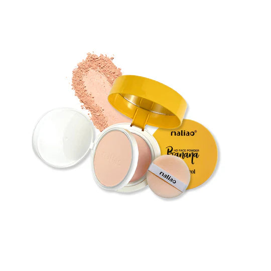 Maliao Banana HD 2 IN 1 Oil-Control Face Powder Compact - Matte Finish Maliao