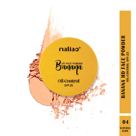 Maliao Banana HD 2 IN 1 Oil-Control Face Powder Compact - Matte Finish Maliao