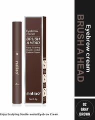 Maliao Eyebrow Cream Brush a Head Enjoy Sculpting Double-ended Eyebrow Cream 1.8g Maliao