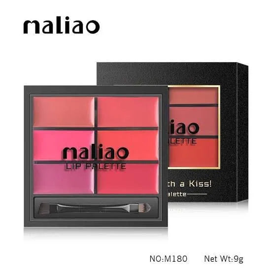 Malioa 6 Color Lip Palette For Women - 9g Maliao
