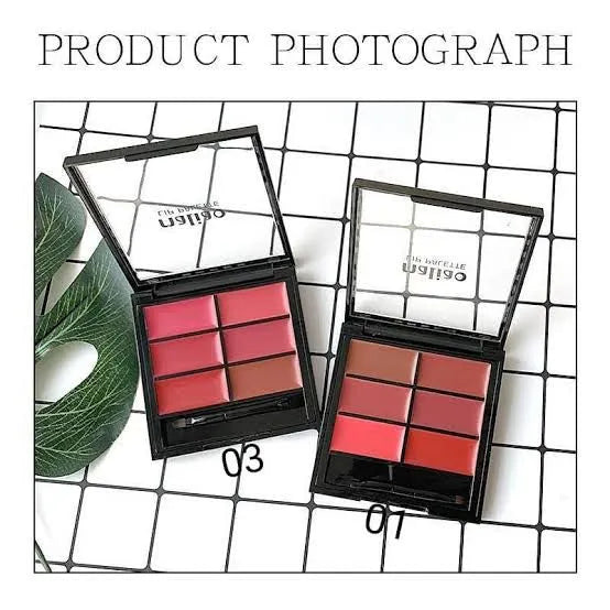 Malioa 6 Color Lip Palette For Women - 9g Maliao