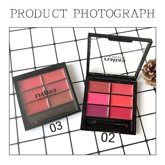 Malioa 6 Color Lip Palette For Women - 9g Maliao