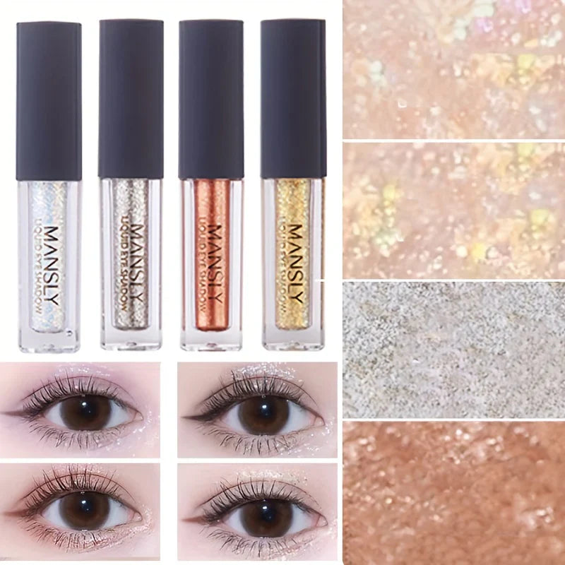 Mansly Liquid Glitter Eyeshadow Set - 4 Pcs Mansly
