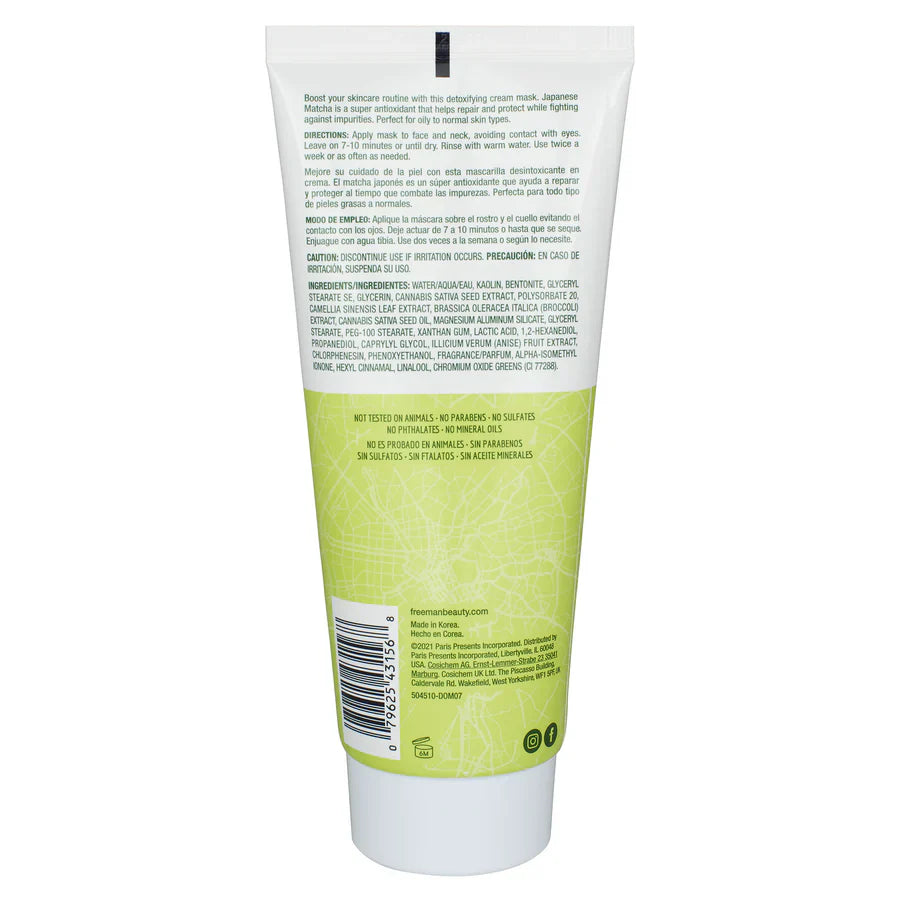 Freeman Exotic Blends Detoxifying Japanese Matcha Cream Mask 75ml Freeman
