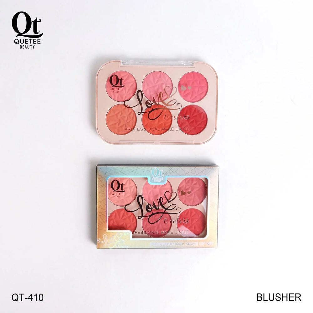 Quetee Beauty Matte 6 Colors Blusher Palette Quetee