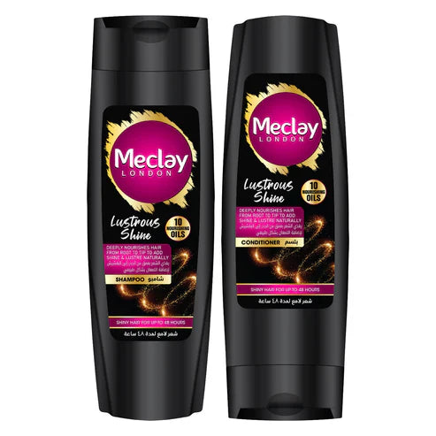 Meclay London Lustrous Shine Shampoo - 185ml + Conditioner - 180ml Pair Box Meclay London