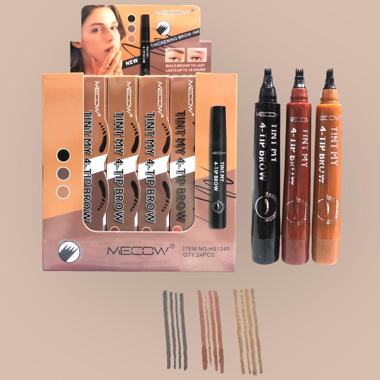 Mecow Tint My 4-Tip Brow Liquid Eyebrow Pens MECOW