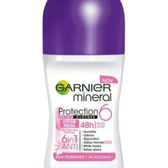 Garnier Mineral Ladies Roll On Protection 6 Cotton Fresh - 50ml Garnier